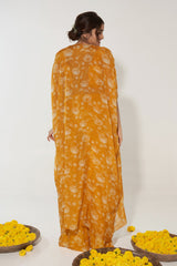 Mustard & White Cape Set