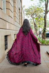 Hand-Embroidered Berry Cape Set