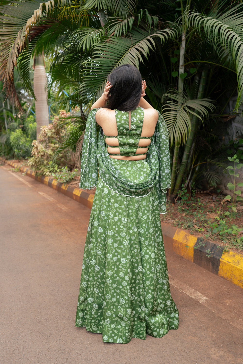 Olive Green Lehenga Set