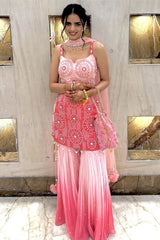 Rashmeet Kaur in Pink Ombre Gharara Set