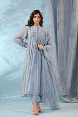 Blue Water Lily Kurta Set