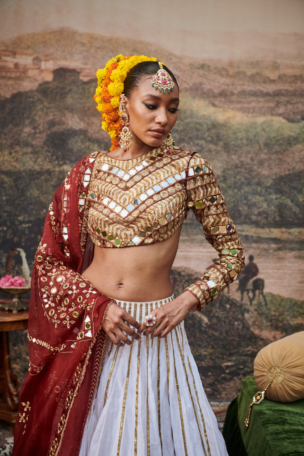 Surkh Lehenga