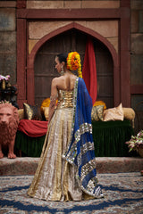 Chaandi- Sona Stripes Lampi Lehenga