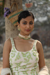 Ivory-Green Ombre Sharara Set