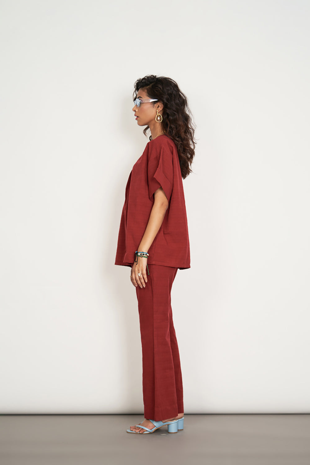 Scarlet Co-Ord Set Burgundy