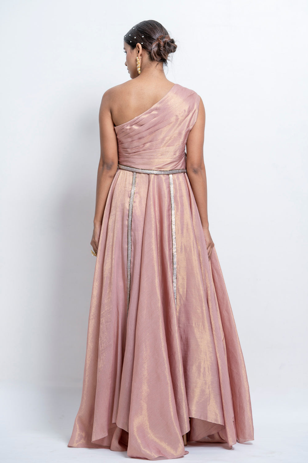 One Shoulder Asymmetric  Gown