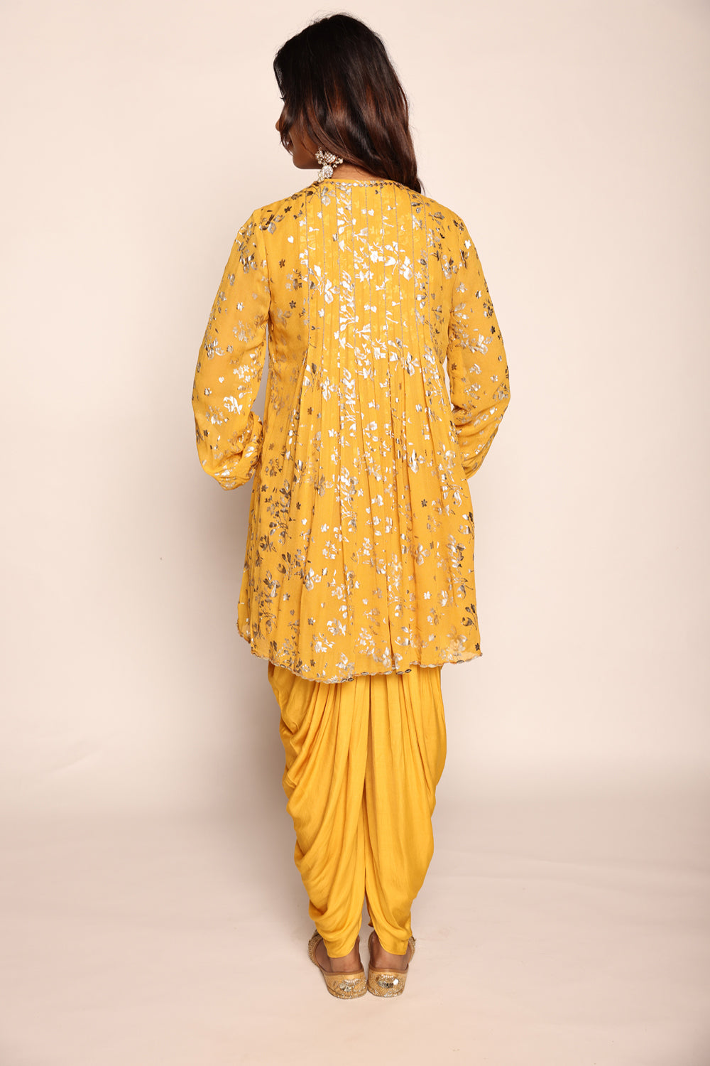 Musturd Yellow  Dhoti Set