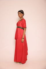 Red Concept Saree