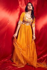 Topaz Yellow Anarkali Suit