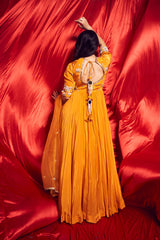 Topaz Yellow Anarkali Suit