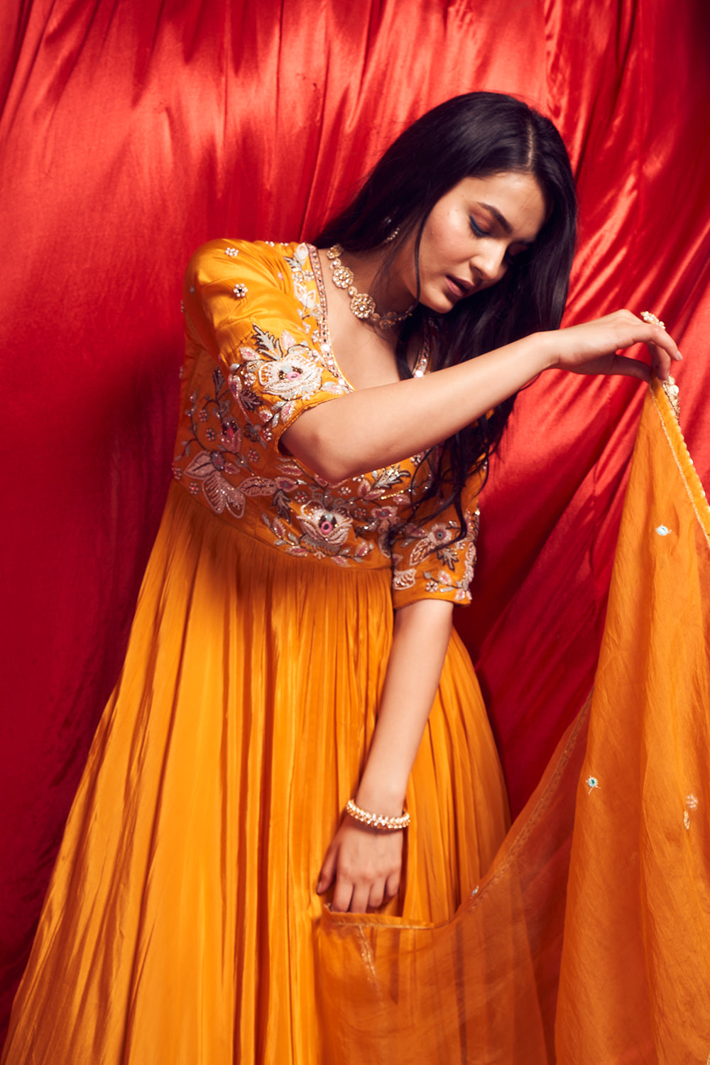 Topaz Yellow Anarkali Suit