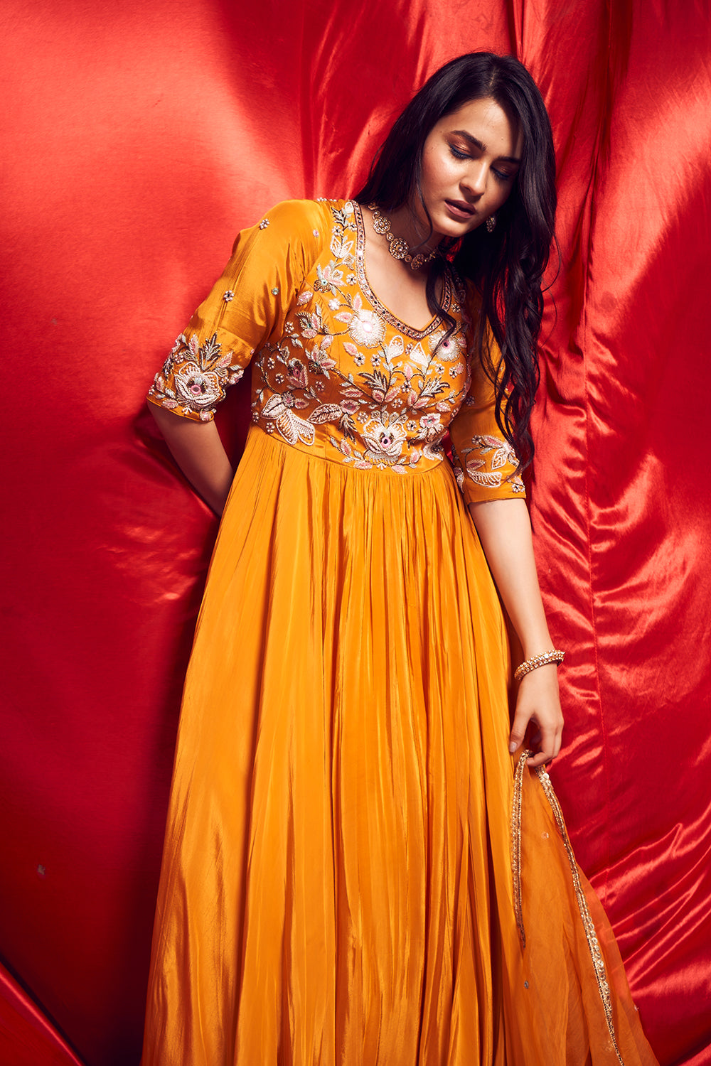 Topaz Yellow Anarkali Suit