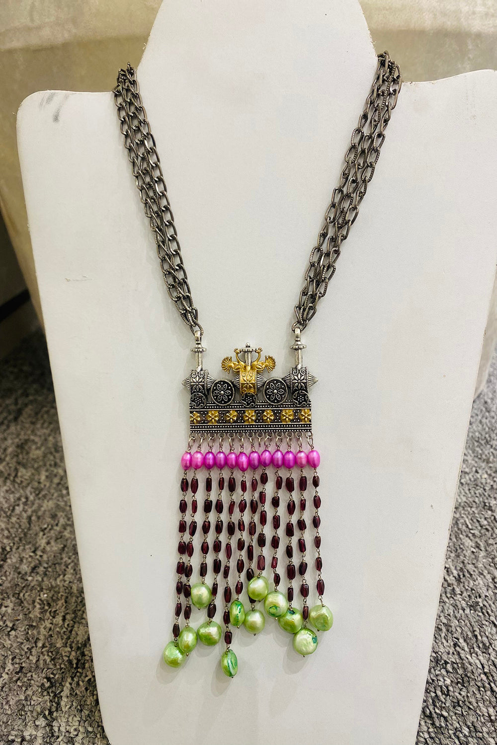 Oxidized Colourful Necklace