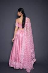 Pink Embellished Lehenga Set