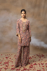 Ivory Printed Kurta Pants Set