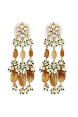 Amber Ahmedabadi Earrings- Green