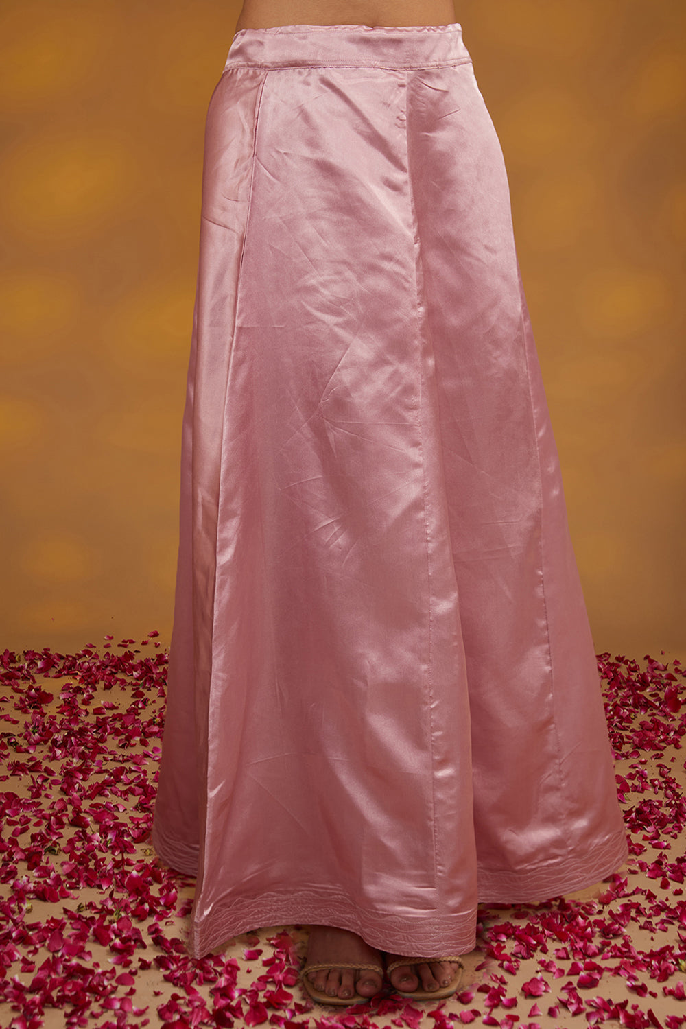 Pink Organza Tissue Hand Embroidered Saree Set