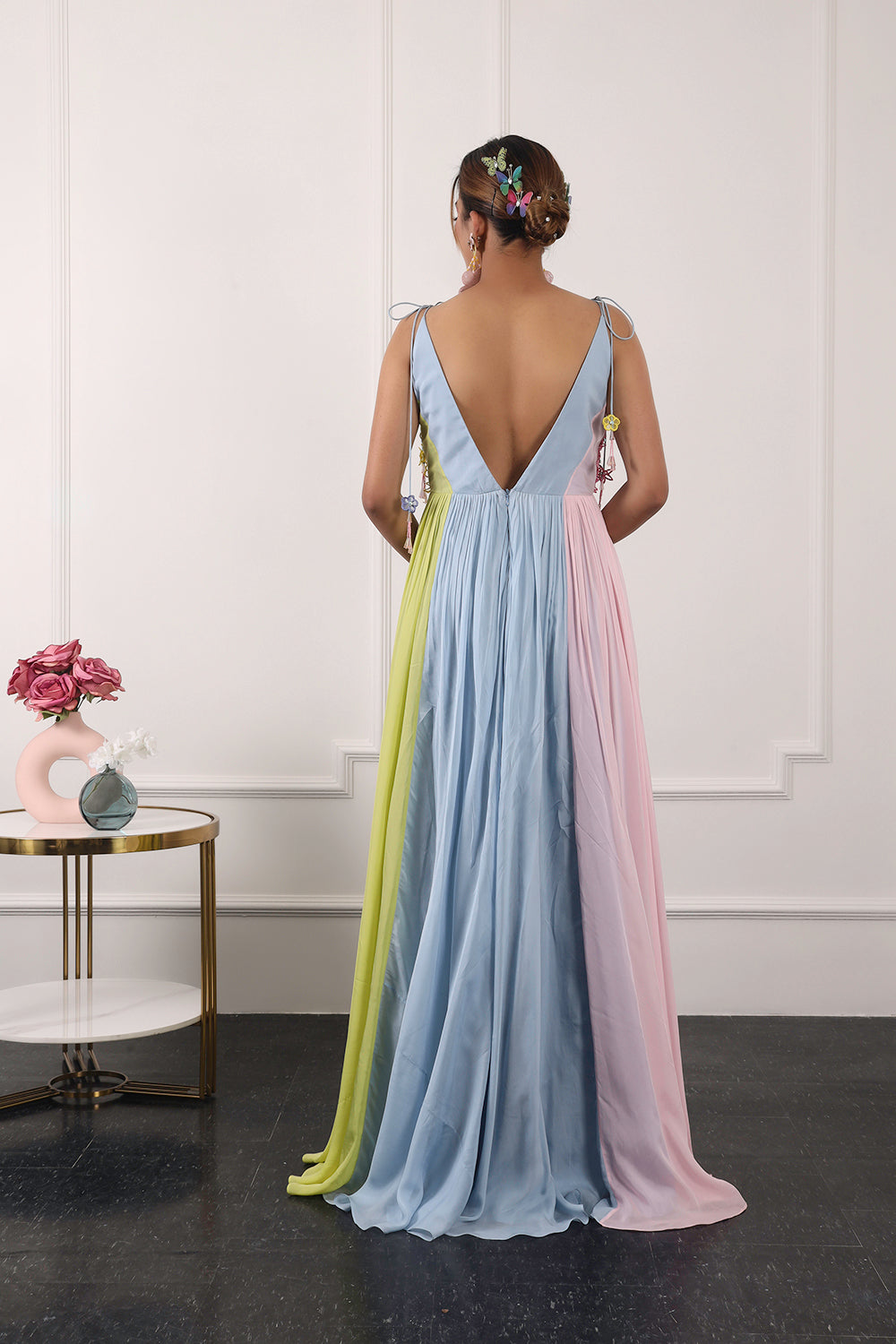 Pastel Colour Block Gown