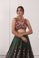 Emerald Green Lehnga Set