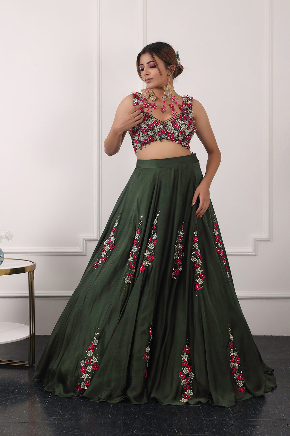 Emerald Green Lehnga Set