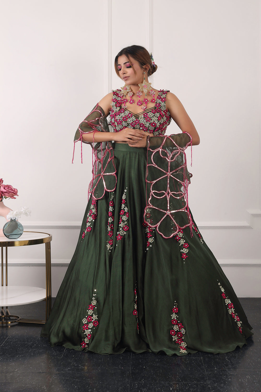 Emerald Green Lehnga Set