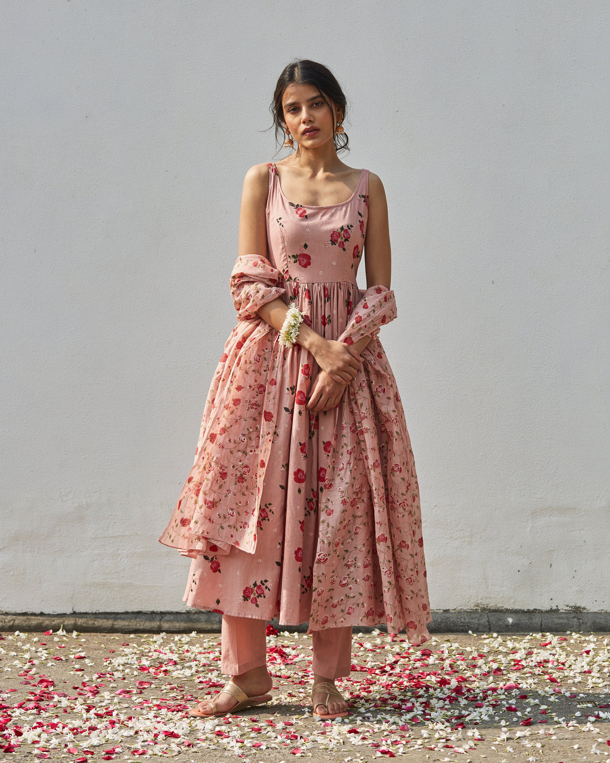 Old Rose  Anarkali Set