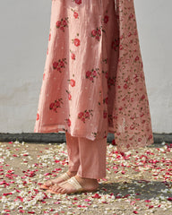 Old Rose And Ivory Kurta Set