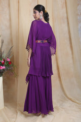 Purple Kaftaan Garara Set