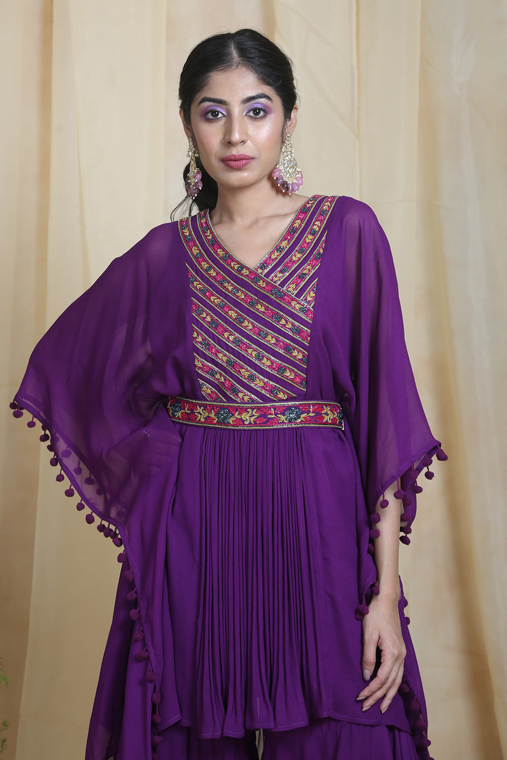 Purple Kaftaan Garara Set