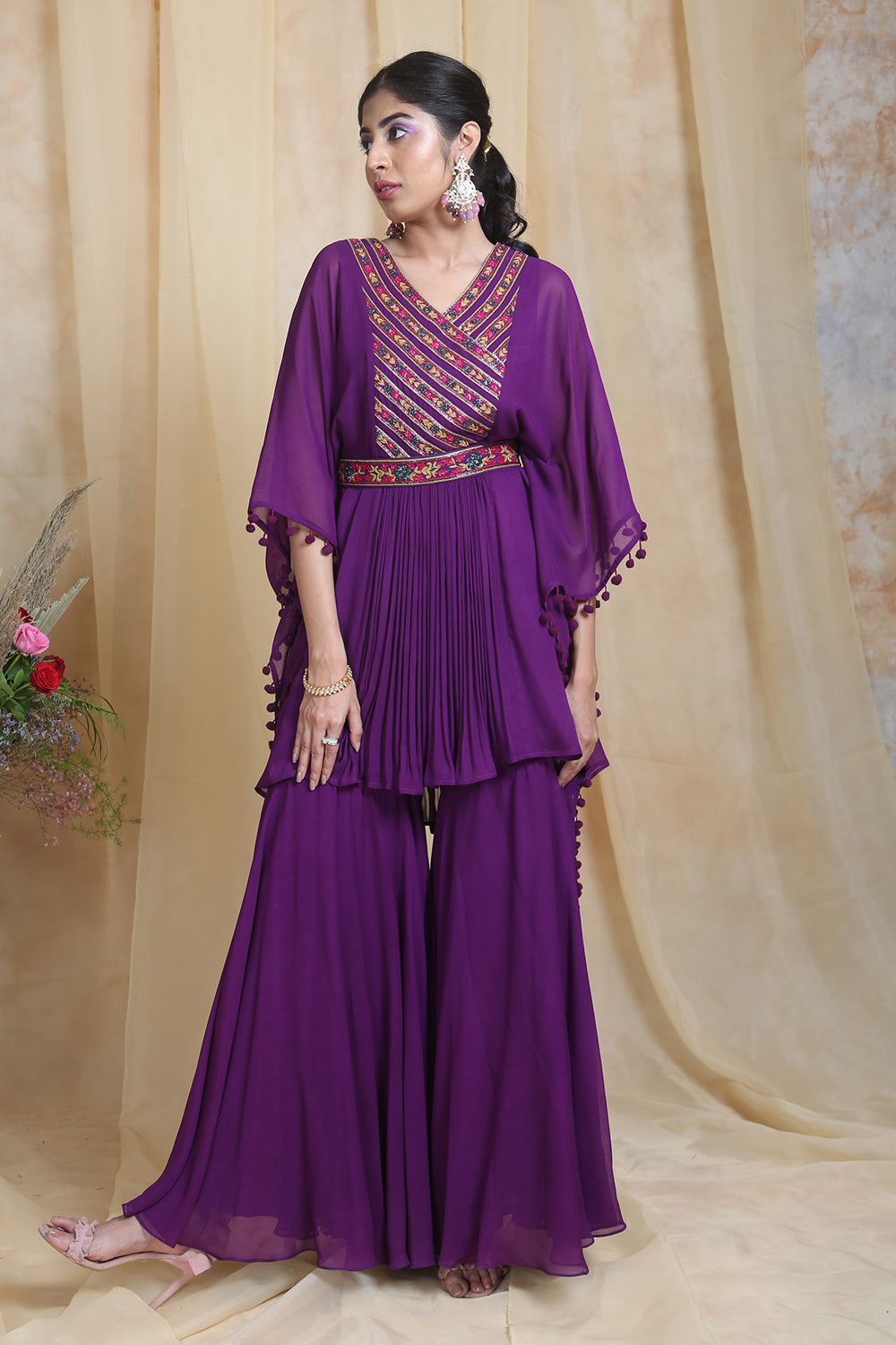 Purple Kaftaan Garara Set