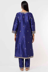 Royal Blue Kurta And Pants Set