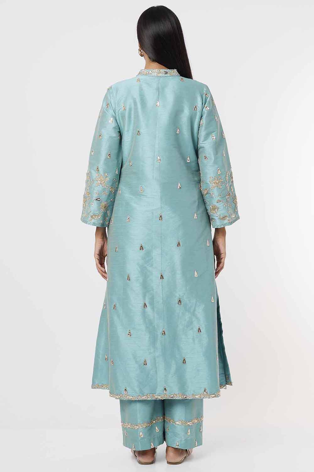 Sky Blue Kurta And Pants Set