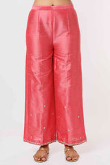 Coral Pink Kurta And Pants Set