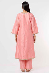 Rose Pink Kurta And Pants Set