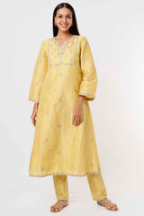 Daffodil Yellow Kurta And Pants Set