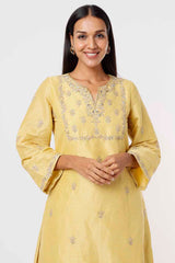 Daffodil Yellow Kurta And Pants Set