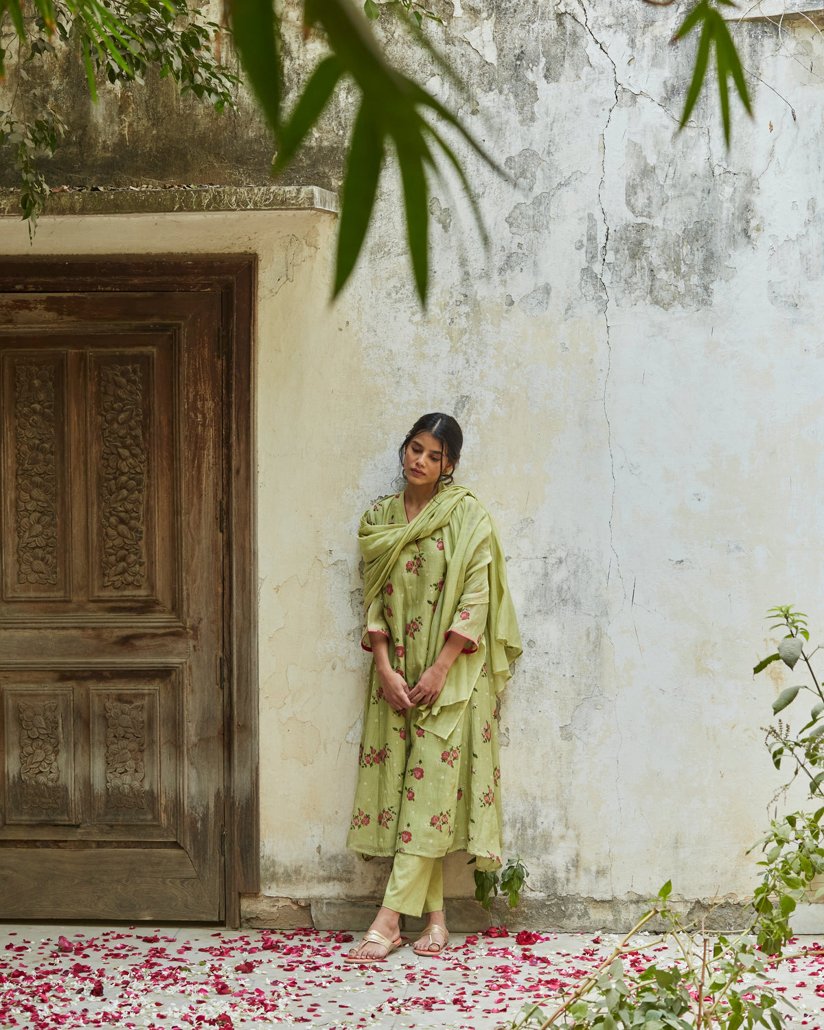 Pista Green  Anarkali Set