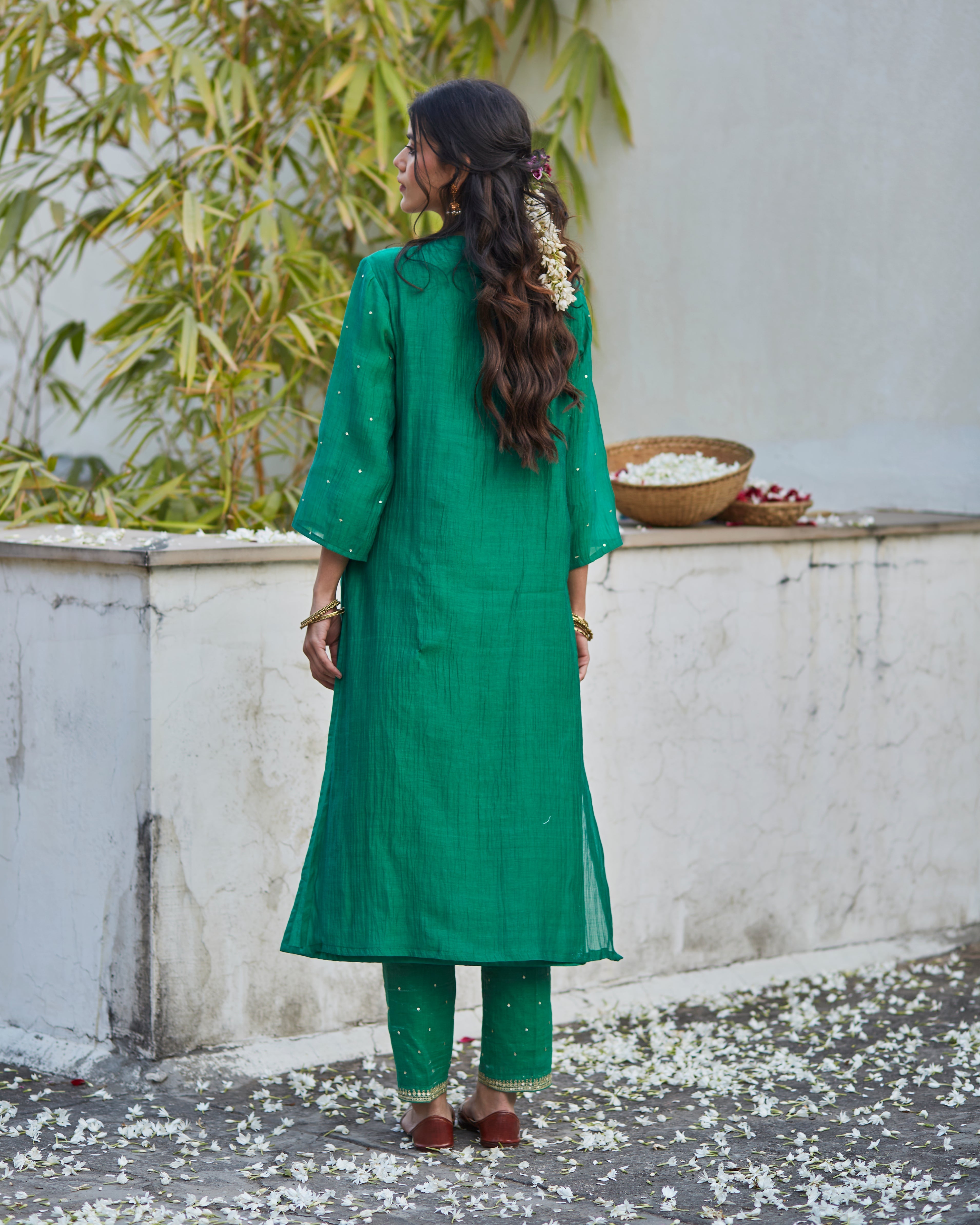 Green Kurta Set