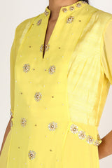 Hand Embroidered Yellow Indo Jumpsuit