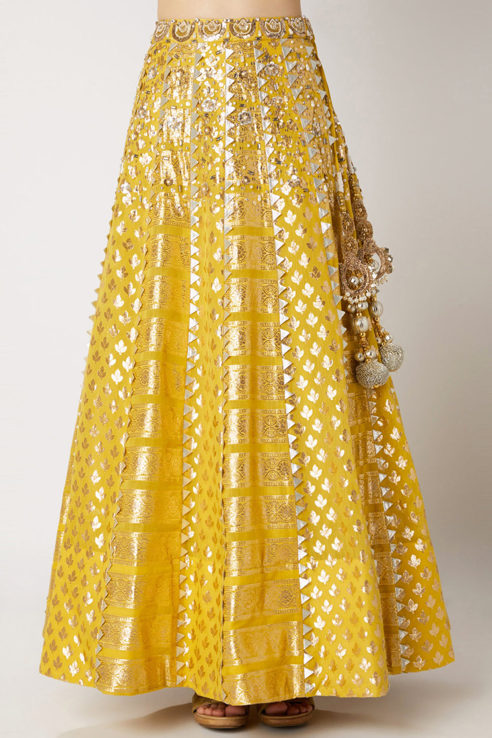 Embroidered Yellow Lehenga Set