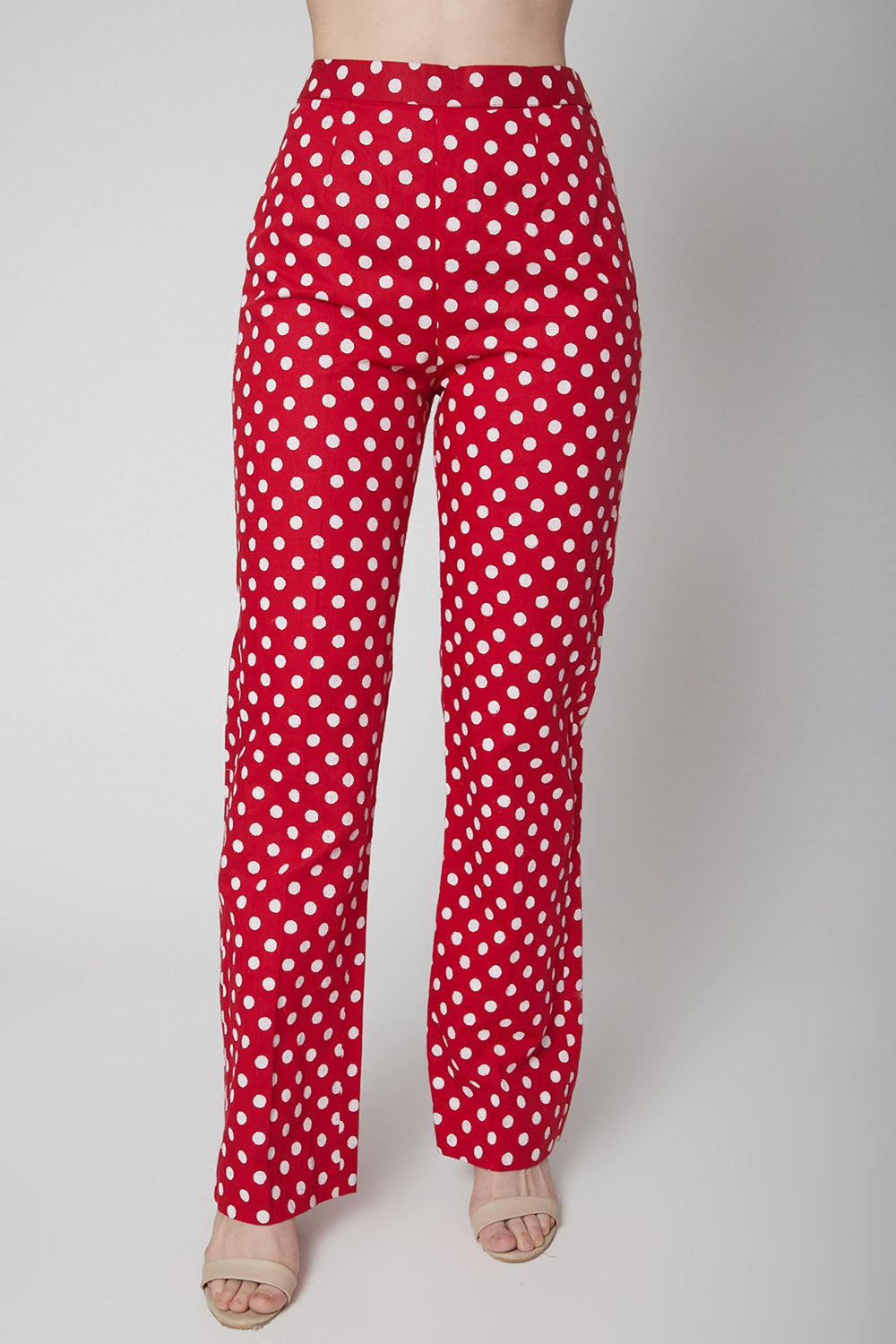 Polka Dot Red Printed Blazer Set