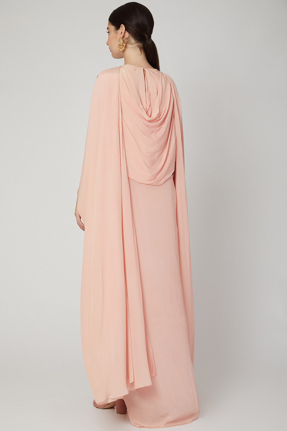 Embroidered Blush Pink Kaftan Dress