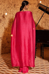 Crinke & Crepe Hot Pink Kaftan Set