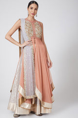 Embroidered Blush Pink Lehenga Set