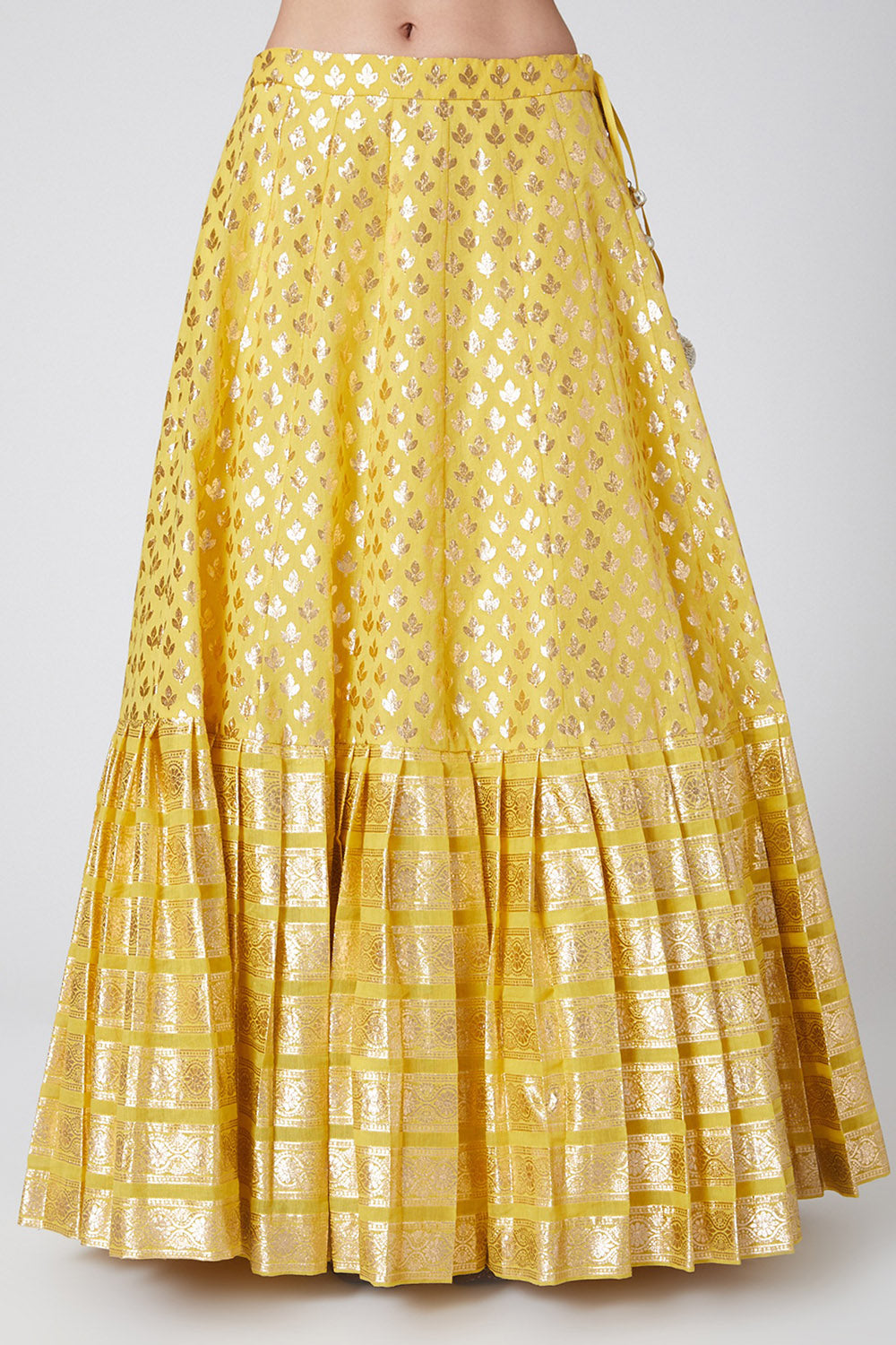 Embroidered Yellow Lehenga Set