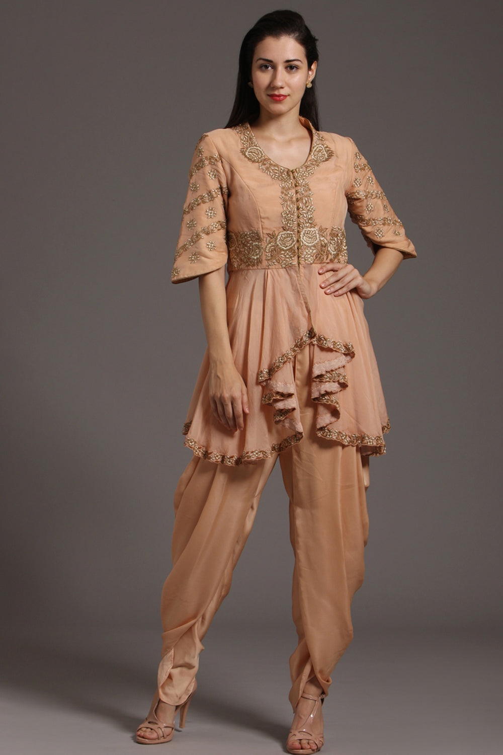 Naz Peplum With Dhoti Pants