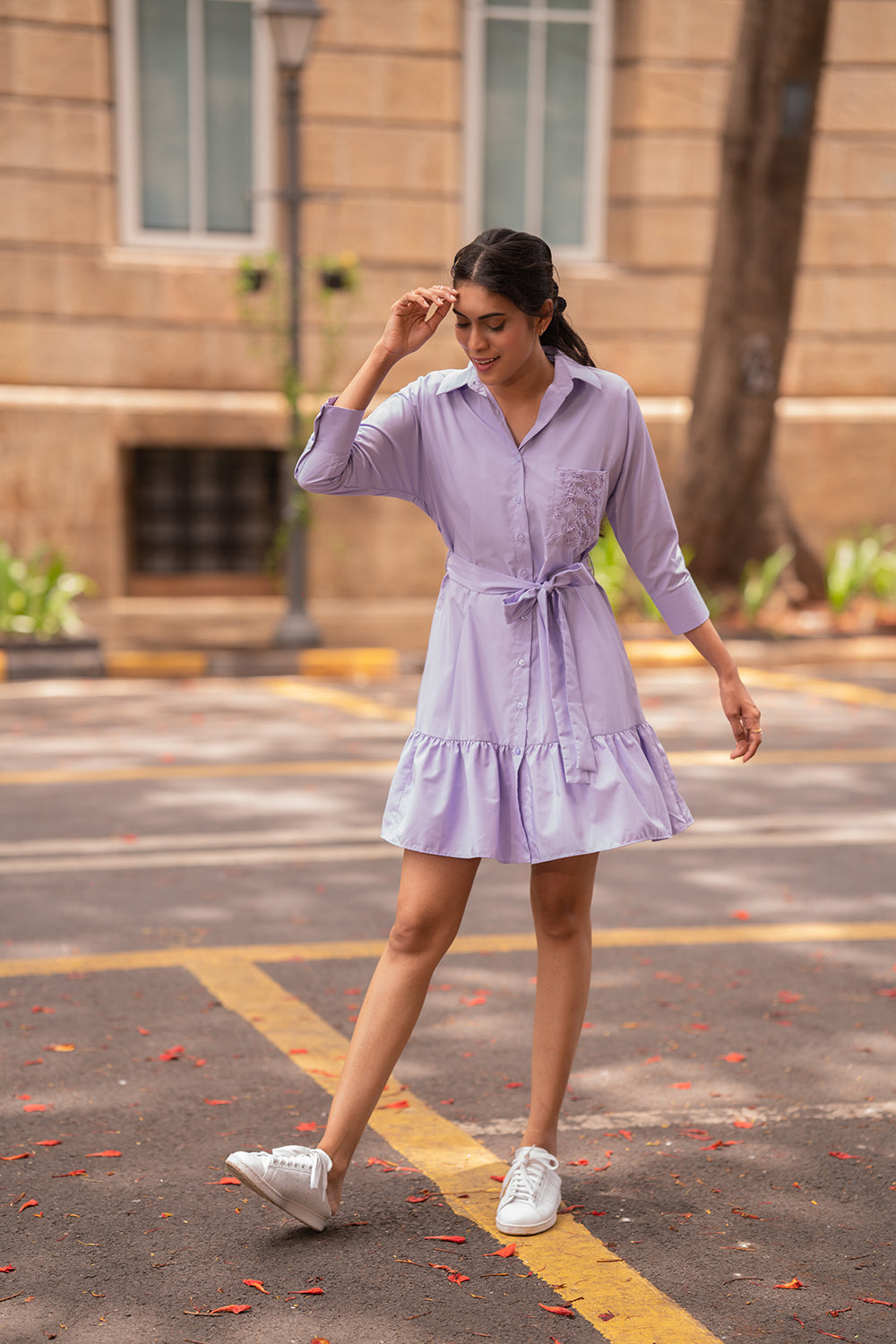 Lilac Shirt Dress