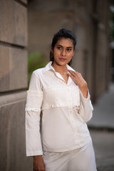 White Shirt With Elasticated Body