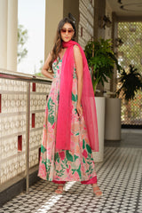 Bubblegum Pink Printed Kurta Set