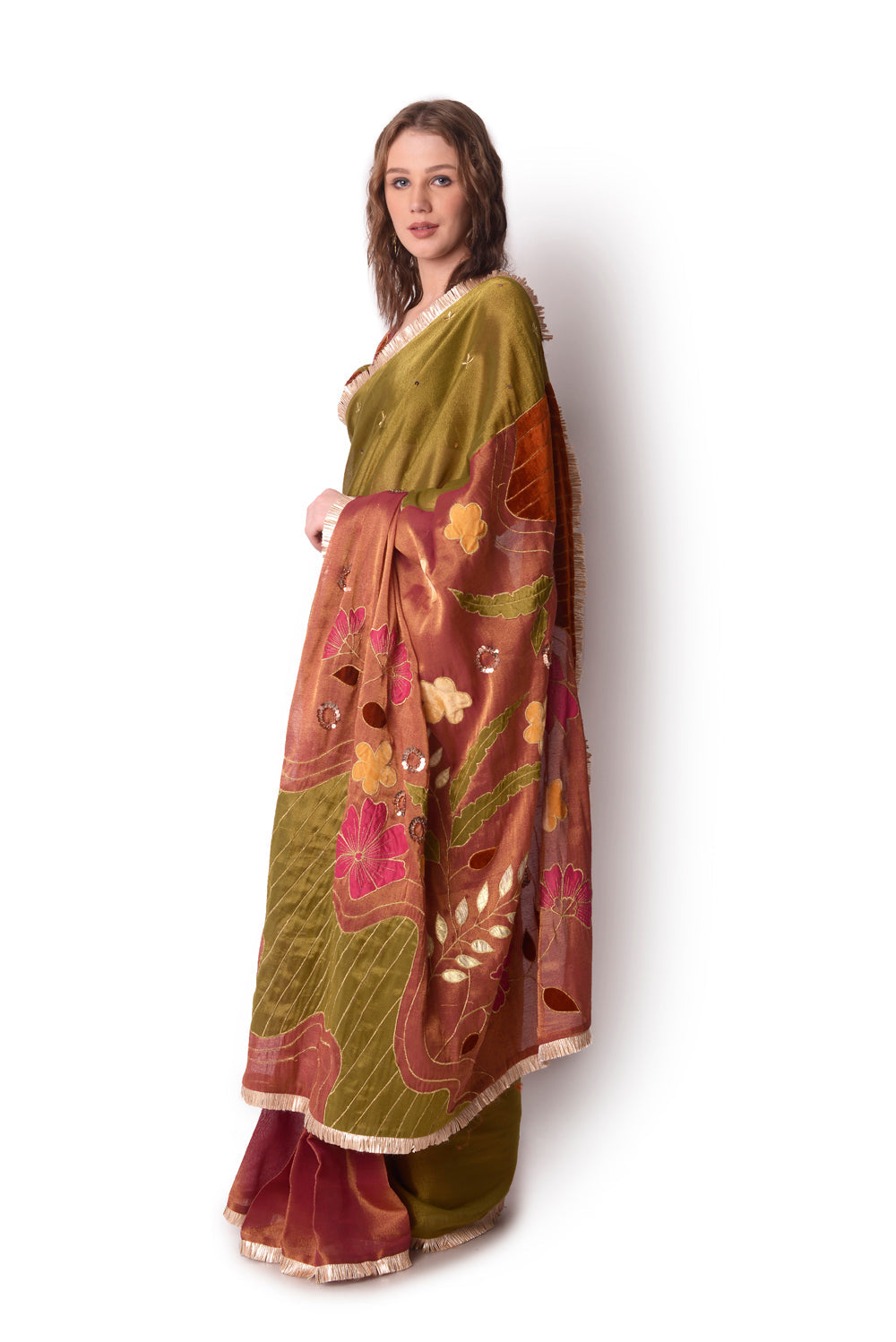 Multi-Colour Saree Set